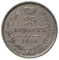 25 kopiejek 1854, Warszawa, po 4 kępce liści 2 j