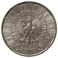 5 złotych 1938, Warszawa, Józef Piłsudski, Parchimowicz 118 d, wyśmienity stan zachowania