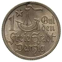 1 gulden 1923, Utrecht, Koga, Parchimowicz 61 a, smuga patyny, bardzo ładny