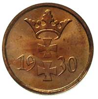 1 fenig 1930, Berlin, Parchimowicz 53 d, idealny z naturalnym kolorem