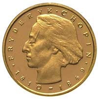 2000 złotych 1977, Warszawa, Fryderyk Chopin, złoto, Parchimowicz 342, stempel lustrzany, moneta w..
