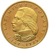 500 złotych 1976, Warszawa, Kazimierz Pułaski, złoto 29.91 g, Parchimowicz 321, moneta wybita stem..