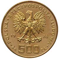 500 złotych 1976, Warszawa, Tadeusz Kościuszko, na rewersie wypukły napis PRÓBA, złoto 29.88 g, Pa..
