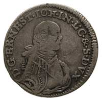 Ernest Jan Biron 1762-1769, trojak 1764, Mitawa, litera S na ramieniu i litery ICS pod tarczami he..