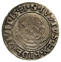 grosz 1541, Królewiec, rzadka odmiana z krótką brodą, Bahr. 1179, Neumann 45, patyna