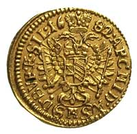 Leopold I 1658-1705, 1/6 dukata 1681/2, Wrocław, FuS 523, Fr. 296, złoto 0.57 g, piękny egzemplarz..
