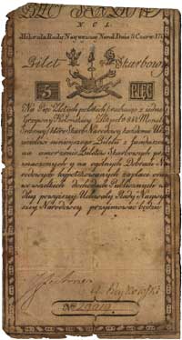 5 złotych 8.06.1794, seria N.C.1, Miłczak A1a, L