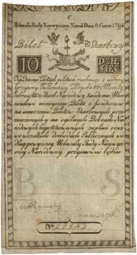 10 złotych 8.06.1794, seria C, Miłczak A2, Lucow 19 R2