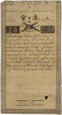 25 złotych 8.06.1794, seria B, Miłczak A3, Lucow 25 R2, znak wodny z napisami firmowymi Peter De V..