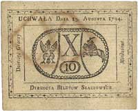 10 groszy miedziane 13.08.1794, Miłczak A9a, Lucow 40 R1