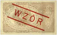 1.000 marek polskich 17.05.1919, WZÓR, bez perforacji, III Seria O. 000000, Miłczak 22i, Lucow 342..