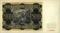 500 złotych 1.03.1940, seria B, Miłczak 98a, bardzo ładne