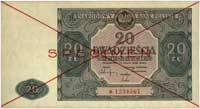 20 złotych 15.05.1946, SPECIMEN, seria A 1234567