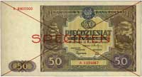 50 złotych 15.05.1946, SPECIMEN, seria A 1234567