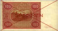 100 złotych 15.05.1946, SPECIMEN, seria A 1234567 i A 8900000, Miłczak 129a