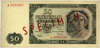 50 złotych 1.07.1948, SPECIMEN, seria A 1234567 A 8901234, Miłczak 138d
