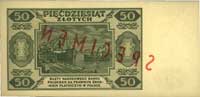 50 złotych 1.07.1948, SPECIMEN, seria A 1234567 