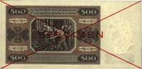 500 złotych 1.07.1948, SPECIMEN, seria A 123456 i A 789000, Miłczak 140a