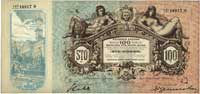 Lwów, asygnata na 100 koron 1915, Podczaski G.203.C.1, banknot obiegowy bez perforacji, bardzo rza..