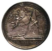 August II- medal pośmiertny 1733, Aw: Popiersie w prawo, w otoku napis, poniżej sygnatura Vestner ..