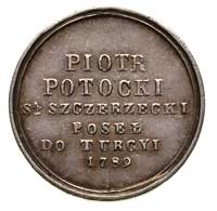 Piotr Potocki starosta szczerzecki poseł do Turcji, 1789, Aw: Popiersie króla w prawo, Rw: Napis w..