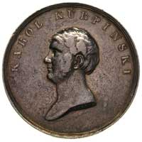 Karol Kurpiński- medal autorstwa C. Baerendta 1819 r, Aw: Popiersie w lewo i napis, Rw: Instrument..