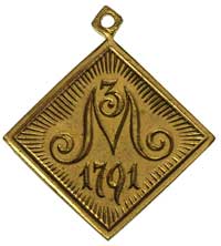 czworokątny medalik z okazji obchodów stulecia K