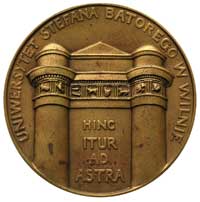 medal- 350 lecie Uniwersytetu Wileńskiego 1929, projektował i wykonał Henryk Giedroyć przy pomocy ..