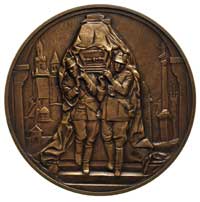 pierwsza rocznica śmierci Józefa Piłsudskiego 1936, medal autorstwa Stanisława Kazimierza Ostrowsk..