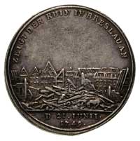 medal 1749, Aw: Widok miasta w burzy i piorun ud