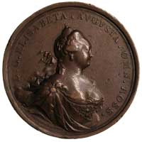 Elżbieta - medal z okazji wstąpienia na tron 1741 r., Aw: Popiersie carycy w prawo i napis wokoło ..