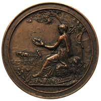 Aleksander II - medal nagrodowy Fellińsko-Estońskiego Związku Ziemian, 1871, Aw: Pszczoła, w otoku..