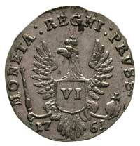 Monety bite dla Prus, 6 groszy 1761, Królewiec, 