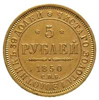 5 rubli 1850, Petersburg, Bitkin 33, Fr. 155, zł