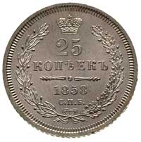 25 kopiejek 1858 / î-Å, Petersburg, Bitkin 56, l