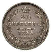 20 kopiejek 1855, Petersburg, Bitkin 58, ładnie 