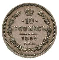 10 kopiejek 1859, Petersburg, Bitkin 162, ładne 