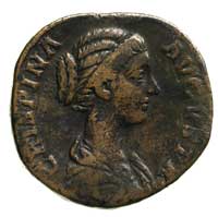 Kryspina (żona Kommodusa 177-192), sestercja, Rzym, Aw: Popiersie w prawo i napis w otoku, Rw: Sal..