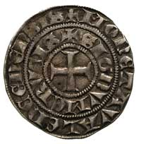 Jean de Walincourt 1306-1314, grosz, Aw: Rycerz w zbroi na koniu w galopie w lewo, w otoku napis ,..