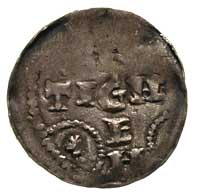 Strasburg - Henryk II 1002-1024, denar, Aw: Korona i napis w otoku HENRICVS REX, Rw: Napis ułożony..