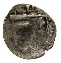 Jadwiga 1386-1399, denar krakowski, Aw: Orzeł, Rw: Herb andegaweński, powyżej litera h, 0.31 g, rz..