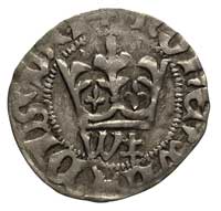 Władysław Jagiełło 1386-1434, półgrosz koronny, Aw: Korona, poniżej litera W i podwójny krzyż, w o..