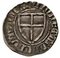 Winrych von Kniprode 1351-1382, szeląg, Aw: Tarcza wielkiego mistrza i napis, Rw: Tarcza zakonna i..