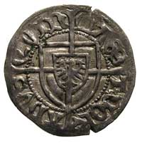 Konrad von Erlichshausen 1441-1449, szeląg, Aw: Tarcza wielkiego mistrza i napis, Rw: Tarcza krzyż..