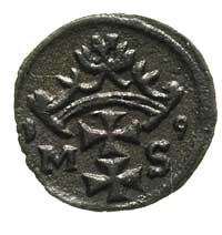 denar 1539, Gdańsk, po bokach herbu litery M-S, 