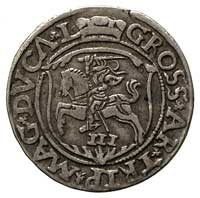 trojak 1562, Wilno, ozdobny monogram rytownika P