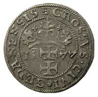 grosz oblężniczy 1577, Gdańsk, moneta bez kawki-