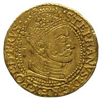 dukat 1584, Gdańsk, typ wcześniejszy bez głowy lwa na ramieniu króla, Kaleniecki s. 62, H-Cz. 9456..
