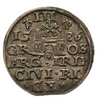 trojak 1586, Ryga, odmiana ze średniej wielkości