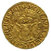 dukat 1611, Gdańsk, Kaleniecki s. 178-179, H-Cz. 1279 R, Fr. 10, T. 16, złoto 3.48 g, gięty